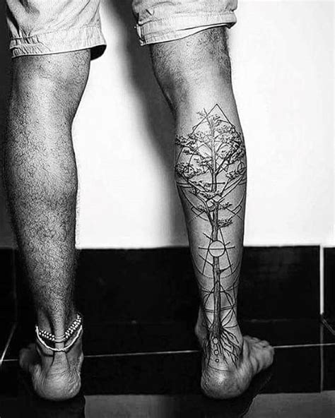 geometric mens thigh tattoo|male thigh tattoo.